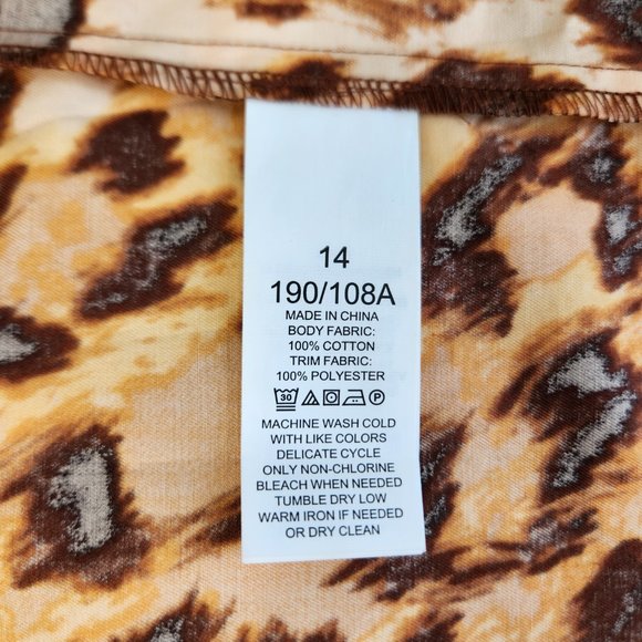 KATE SPADE Orange/Brown Leopard Print Off Shoulder Midi Dress Size 14 LIKE NEW! - Picture 11 of 16